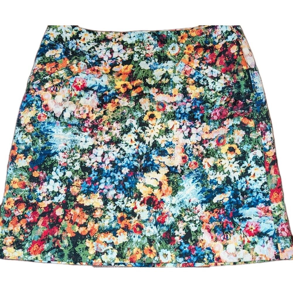Workshop Andrea Jovine Womens Pencil Skirt 10 Floral Colorful